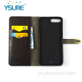 Krokodyle Odłączany portfaza portfela dla niestandardowego logo iPhone